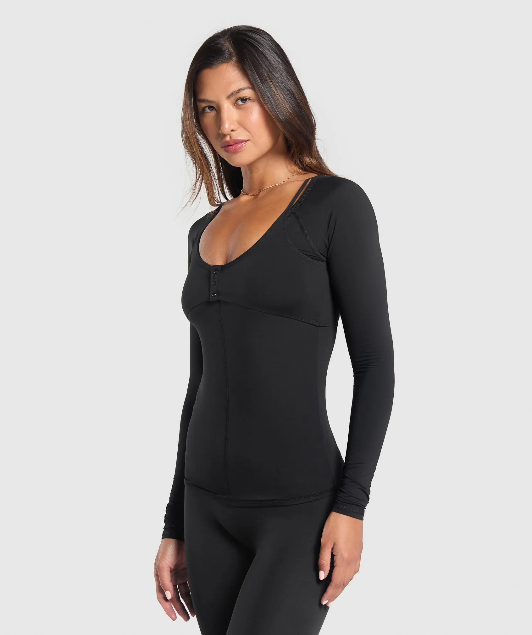 Gymshark Rest Day Buttery Soft Long Sleeve Top - Black